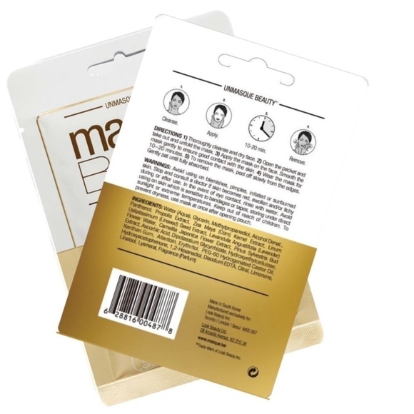 Masque Bar Sheet MASK Hydrating Calming Gold Foil Lavender - Picture 4 of 7